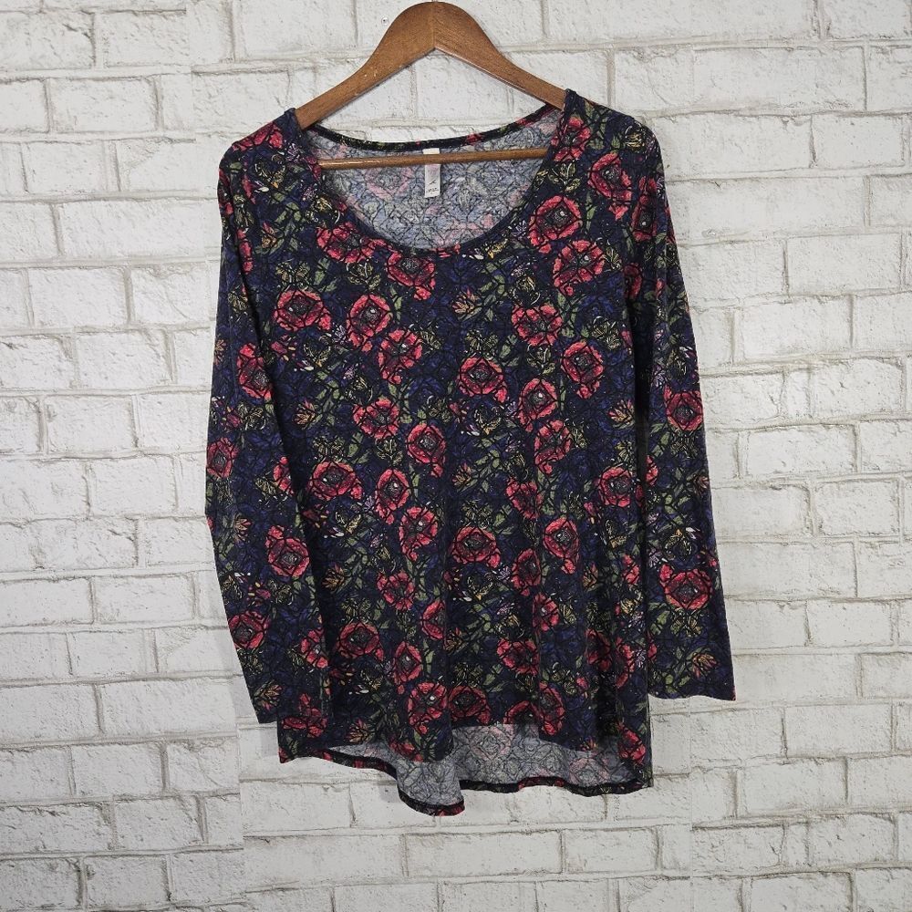 LuLaRoe cute printed floral long sleeve top
